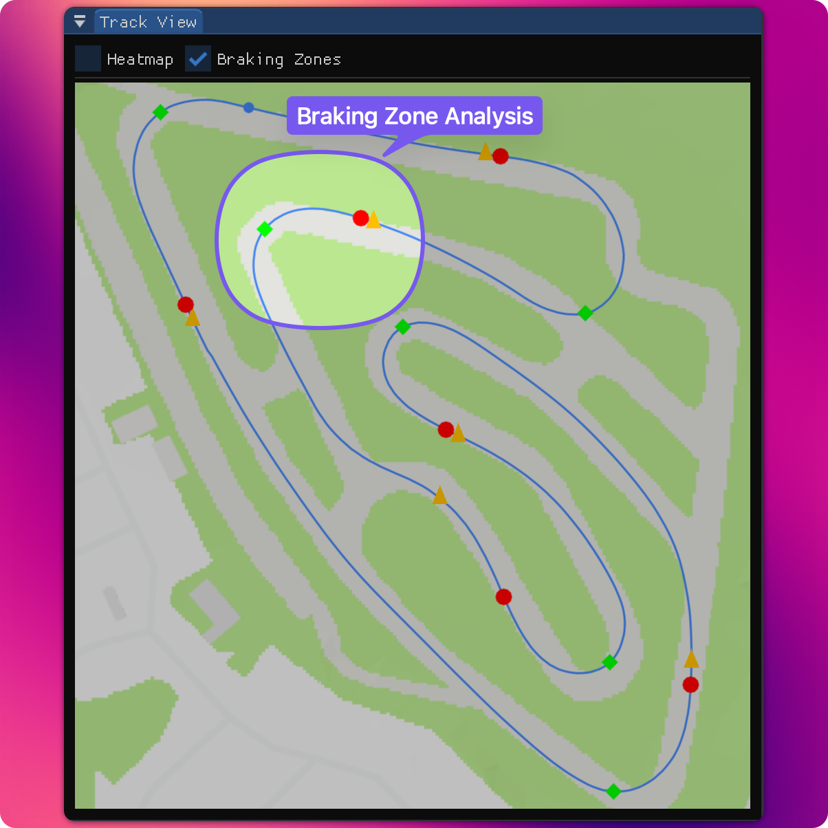 Interactive track map visualization